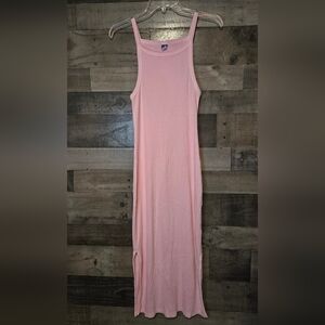 Old Navy Light Pink Ribbed Tank Maxi Dress